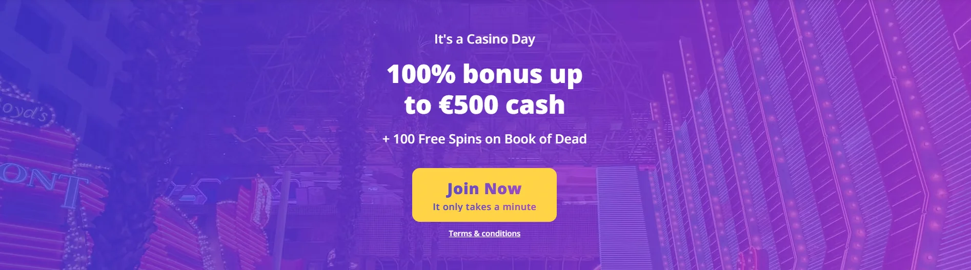 Casino Days Welcome bonus